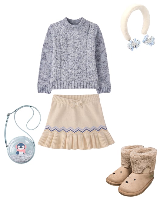 9th bundle featuring 4 items which compliment Girls Shakey Glitter Penguin Round Bag