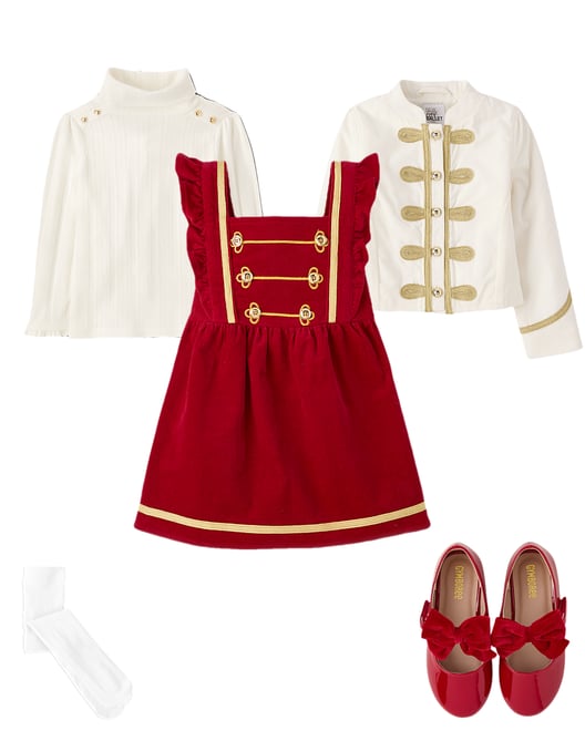 2nd bundle featuring 4 items which compliment Girls Embroidered Button Flutter Jumper