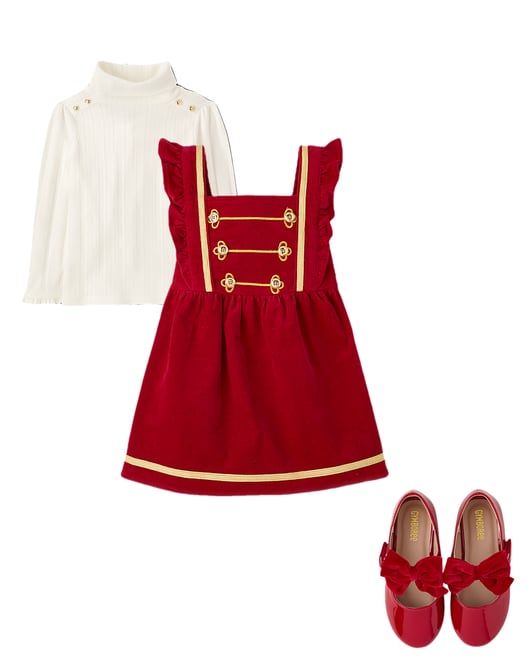 3rd bundle featuring 2 items which compliment Girls Embroidered Button Flutter Jumper