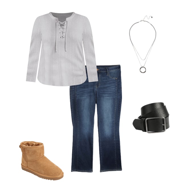 Plus Size Everflex™ Dark High Rise Side Seam Slim Boot