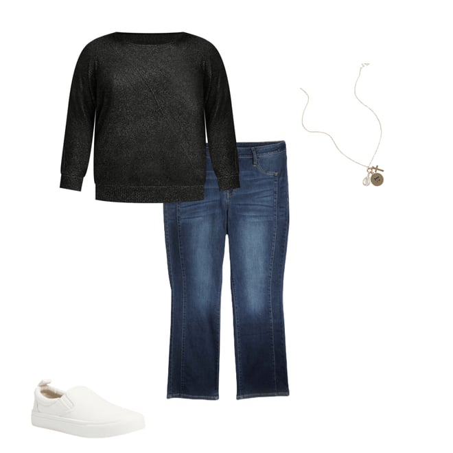 Plus Size Everflex™ Dark High Rise Side Seam Slim Boot