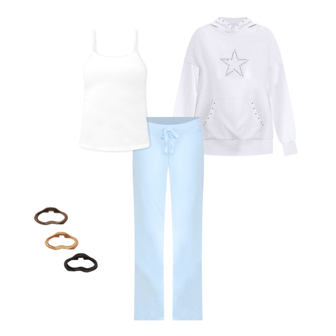 Solid Fit & Flare Sweatpants