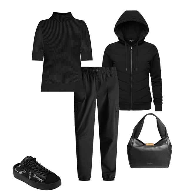 DKNY by Donna Karan Short Sleeve Mock Neck Ribbed Knit Top | Dillard's