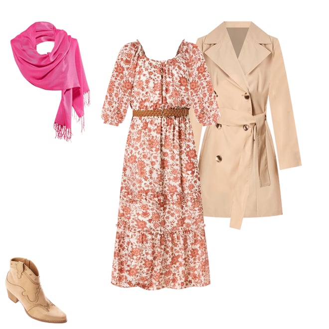 Cato Fashions | Cato Tiered Autumn Floral Maxi Dress