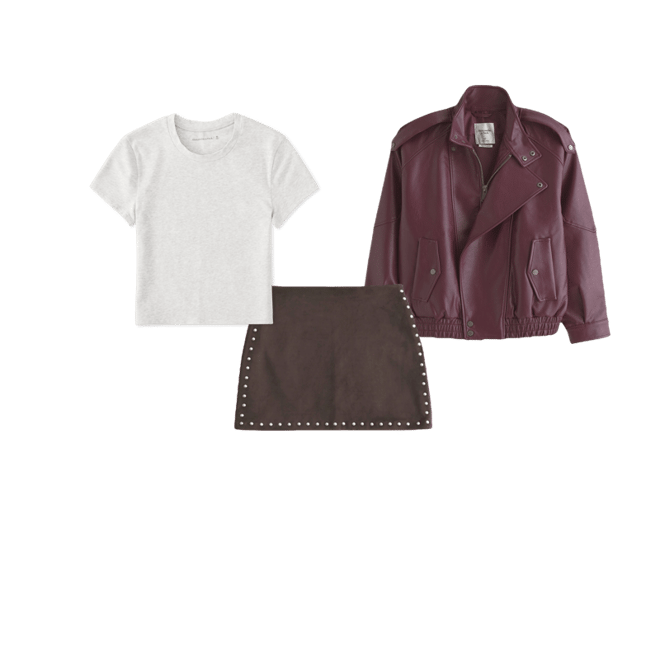 Relaxed Mockneck Vegan Leather Bomber Jacket