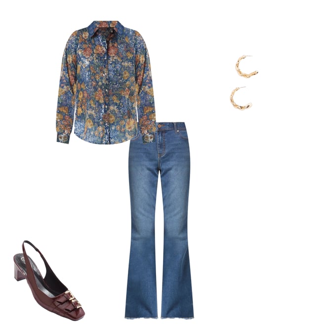 Cato Fashions | Cato Sequin Floral Shirt