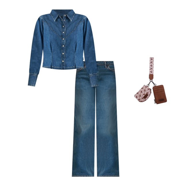 Women's Worldwide Mid Rise Wide Leg Jean in Drifters Dream