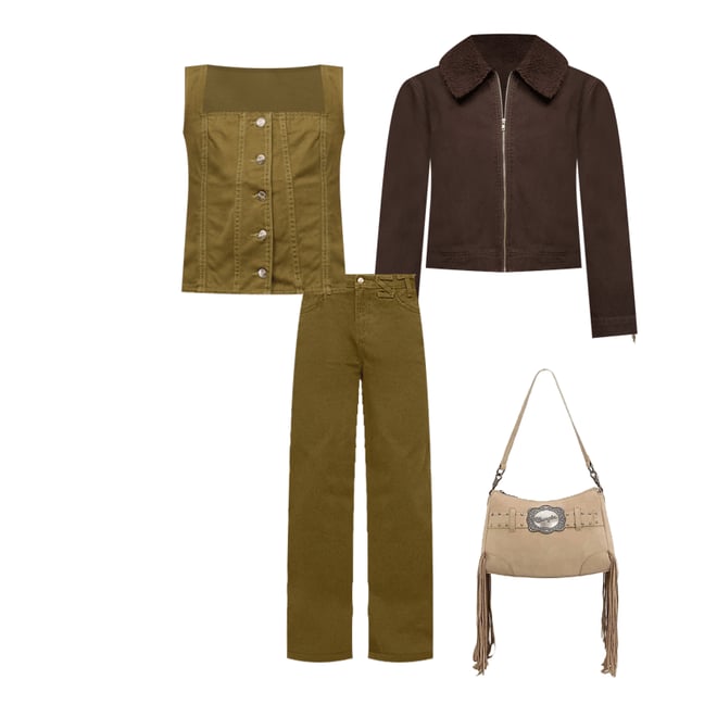 Wrangler + STAUD The Loose Jean in Sergeant Green