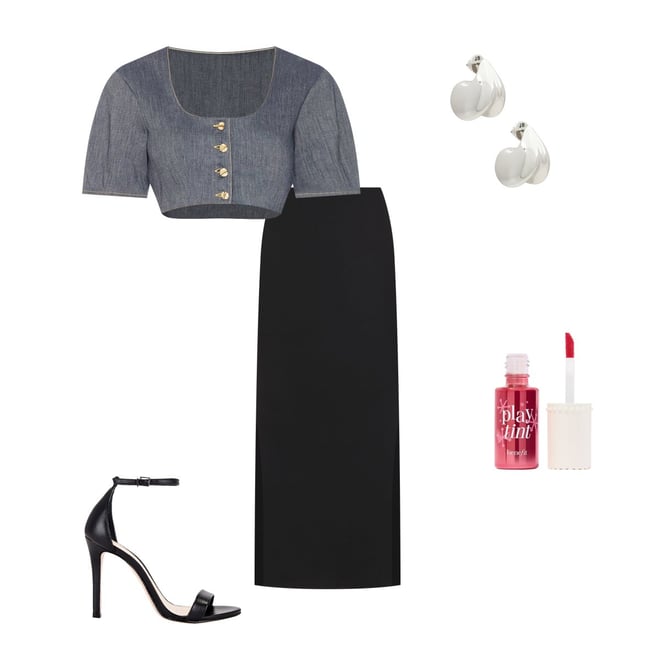 LNA Steph Ribbed Skirt in Black | REVOLVE