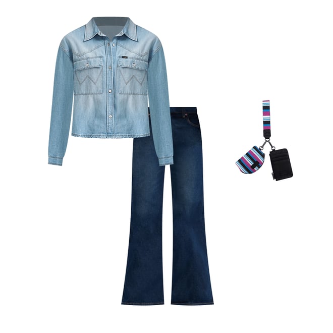 Women's 70's Flare Jean in Whirlpool