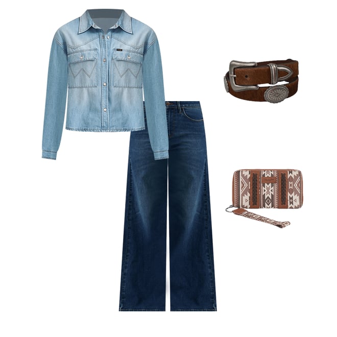 Women's Rope Edge Concho Belt in Cognac