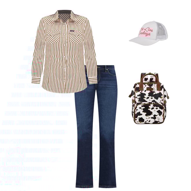 Women's Wrangler Retro® Mae Mid Rise Bootcut Jean in Alayna