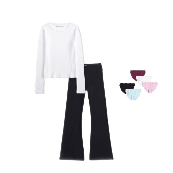 ypb rib mini-flare leggings