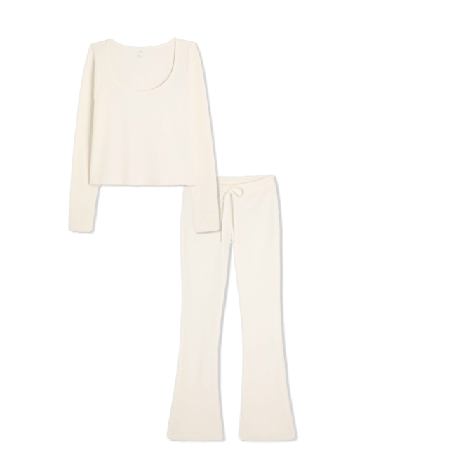 Gilly Hicks Cozy Waffle Bootcut Pants