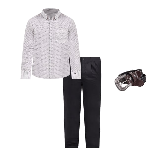 Men's Cody Johnson One Pocket Button Down Shirt in White Crossbar