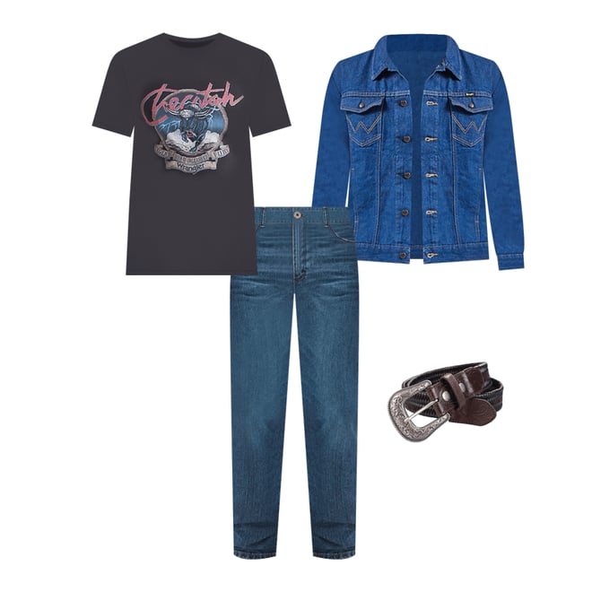 Wrangler® Cowboy Cut® Original Fit Vintage Wash Jean in Mid Indigo