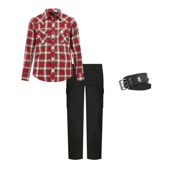 Men's Perforated Belt in Black