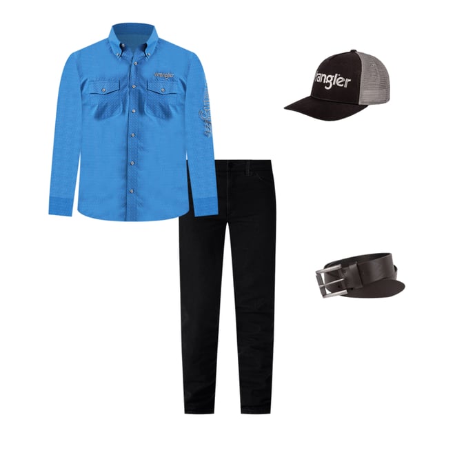 Wrangler® Cowboy Cut® Slim Fit Jean in Shadow Black