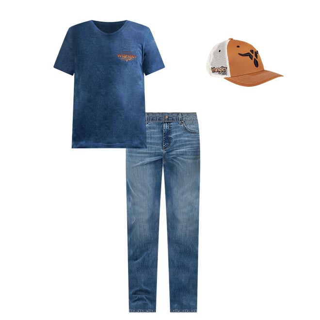 Men's Horse Logo Graphic T-Shirt in Dark Denim