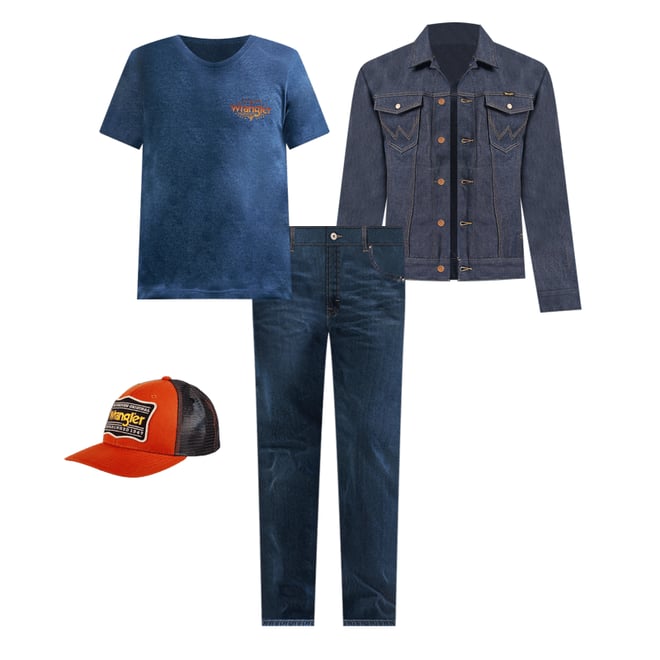 Men's Horse Logo Graphic T-Shirt in Dark Denim