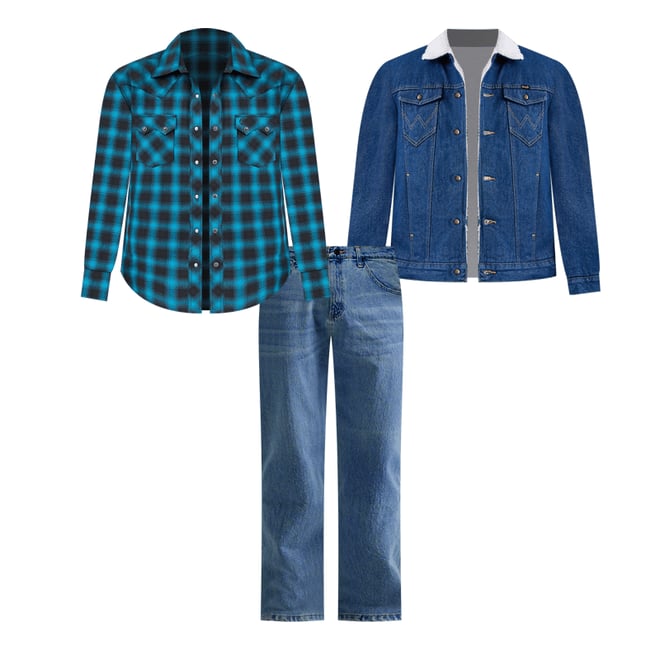 Wrangler® Western Sherpa Lined Denim Jacket in Denim