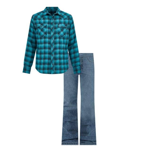 Men's Wrangler Retro® Slim Fit Bootcut Jean in Worn