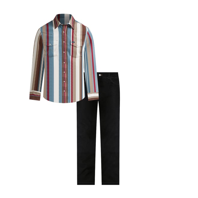 Wrangler® Cowboy Cut® Stretch Slim Fit Jean in Black Stretch