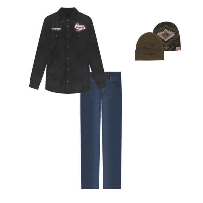 Men's Wrangler® NFR® 2025 Button Down Shirt in Black