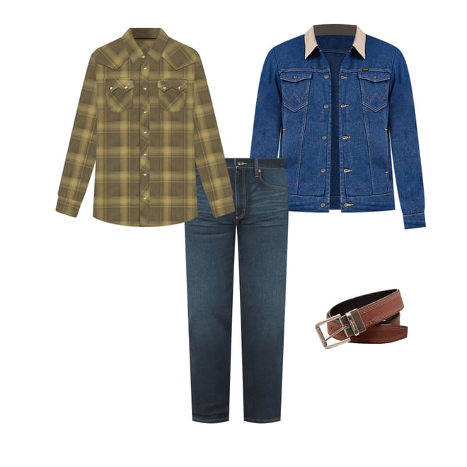 Men's Reversible Leather Belt in Tan