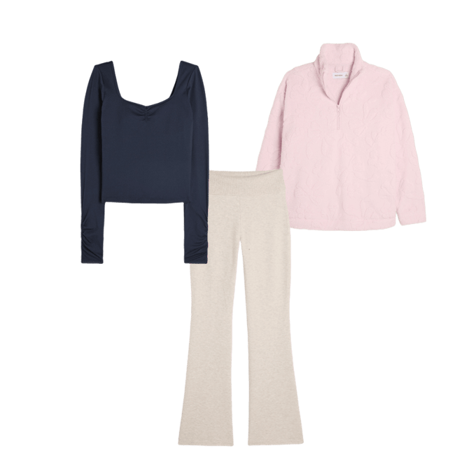 Gilly Hicks Sherpa Quarter-Zip Sweatshirt