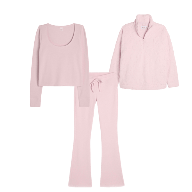 Gilly Hicks Always Cozy Waffle Long-Sleeve Scoop Top