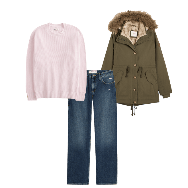 High-Rise Distressed Dad Jeans