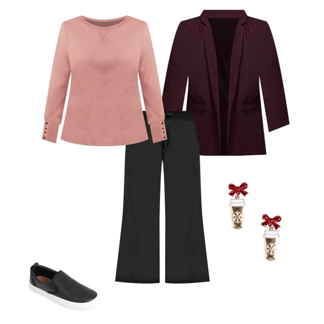 Gold Holiday Latte Drop Earrings