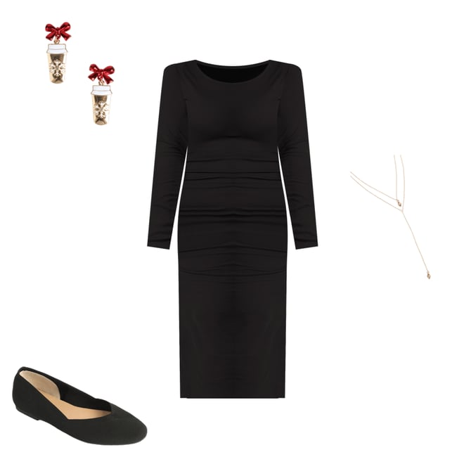 Gold Holiday Latte Drop Earrings