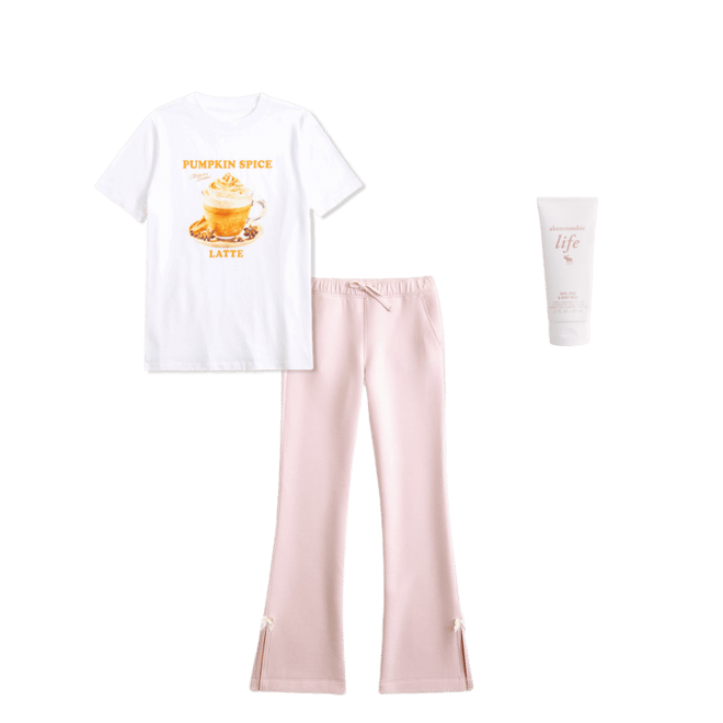 oversized pumpkin spice latte graphic tee