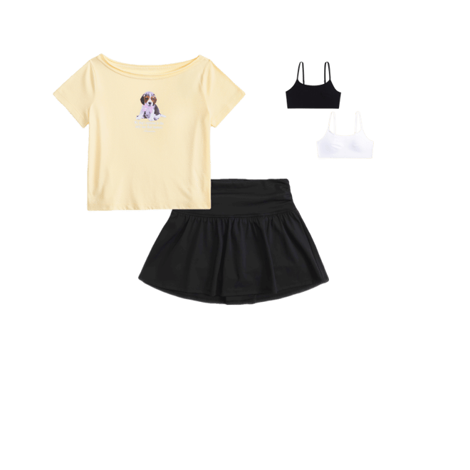 ypb cinched mini skort