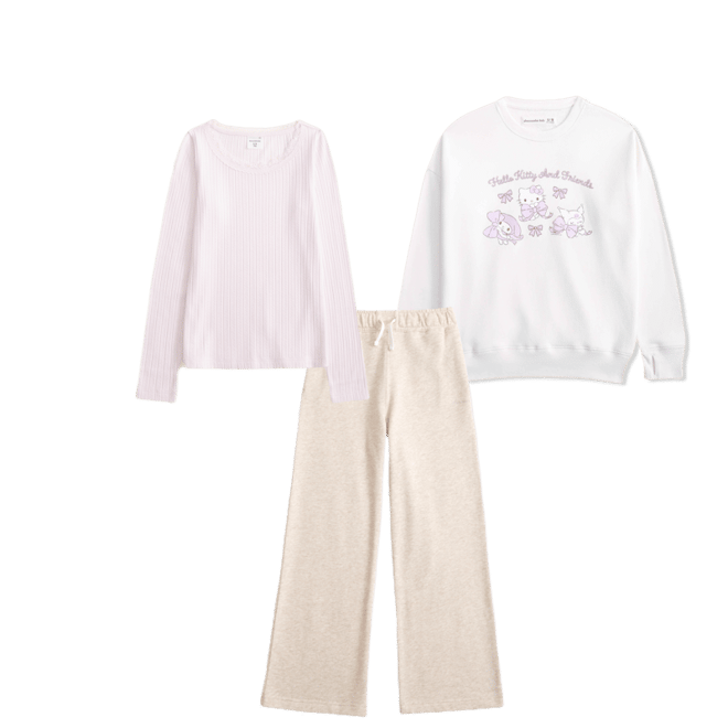 long-sleeve lace-trim scoopneck tee