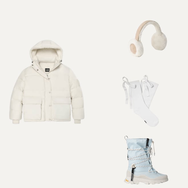 Women's Sheepskin Embroidery Earmuff