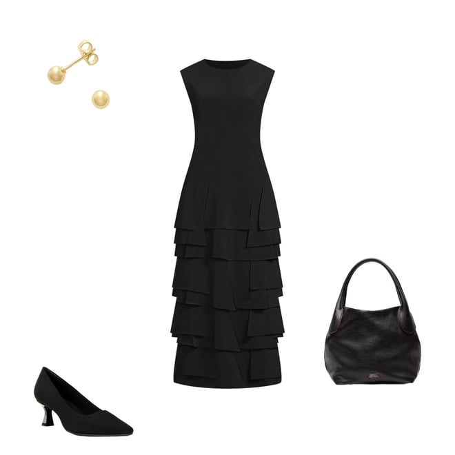 IC Collection Knit Round Neck Sleeveless Tiered Ruffle Asymmetrical Maxi  Dress | Dillard's