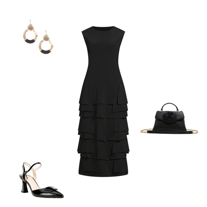 IC Collection Knit Round Neck Sleeveless Tiered Ruffle Asymmetrical Maxi  Dress | Dillard's