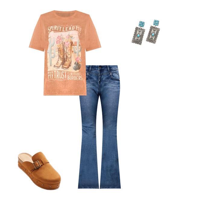 Cato Fashions | Cato Western Metal Rectangle Earrings