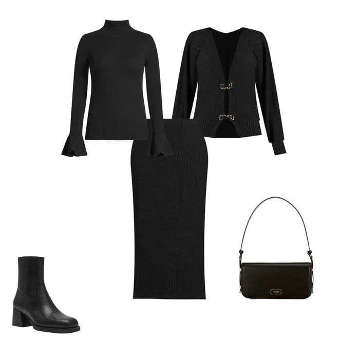 Sugarlips Ribbed Knit V-Neck Long Sleeve Front Hook Cardigan