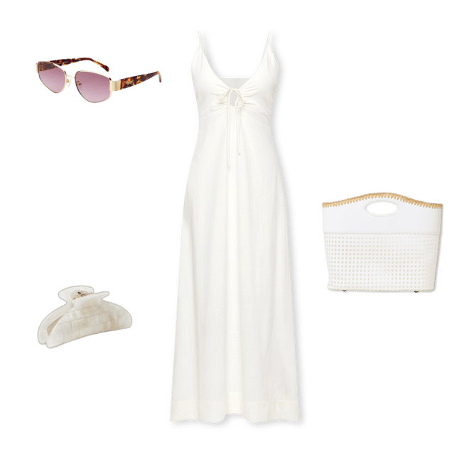 knee length dresses for ladies Mabel Off Shoulder Chiffon Maxi Dress - Lemon main image 0