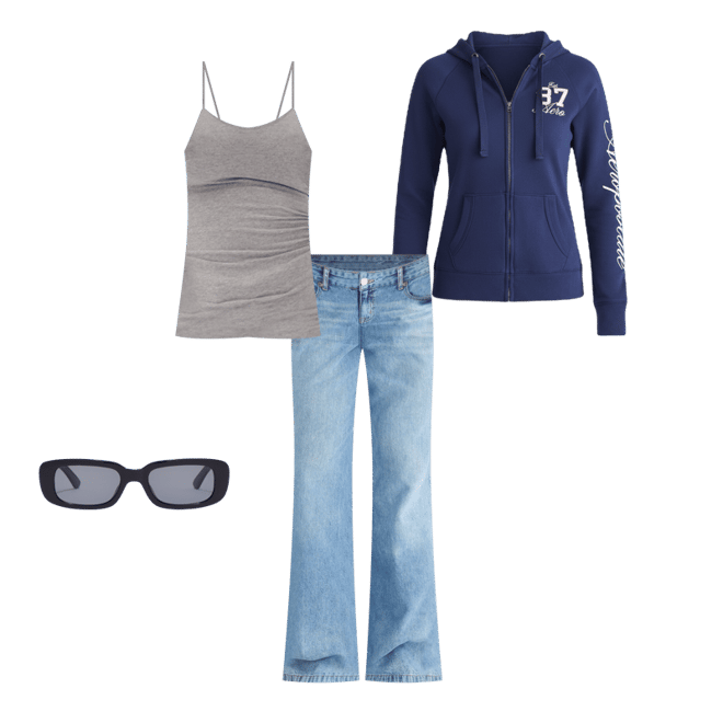 Low-Rise Baggy Wide Leg Jean