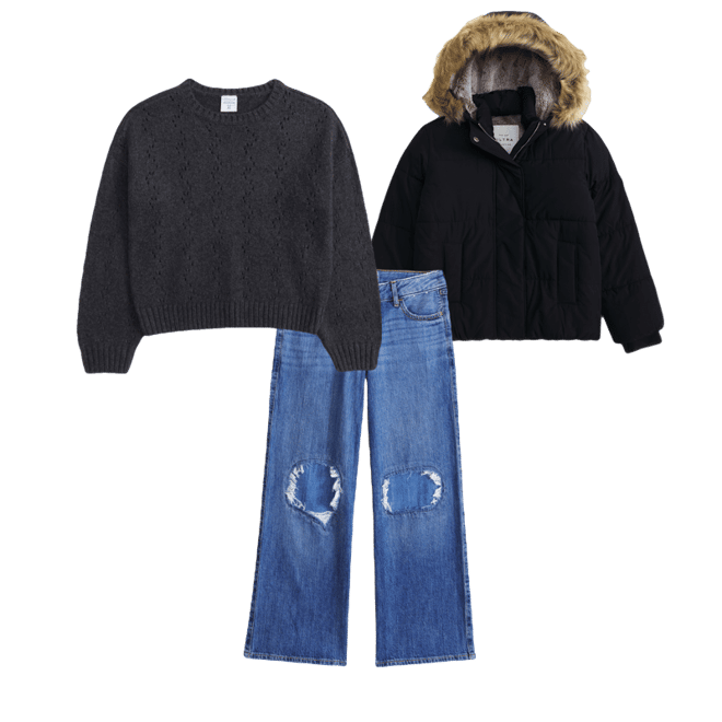 stitched crew sweater