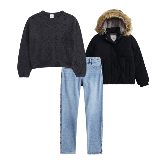 stitched crew sweater