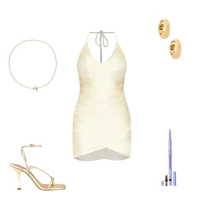 revolve skylar mini dress Michael Costello X Skylar Mini Dress In Metallic - Gold