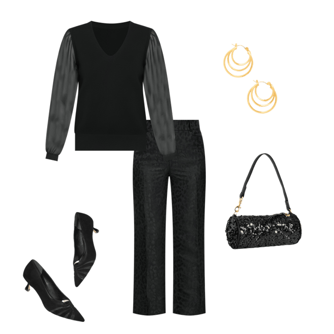 Sheer Sleeve V-Neck Pullover | Talbots