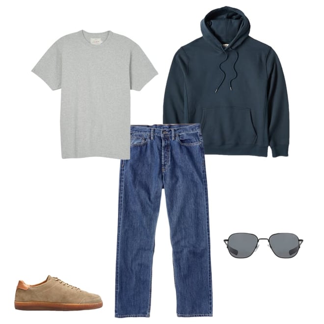 3sixteen Classic Straight Selvedge Denim Jeans Stonewashed