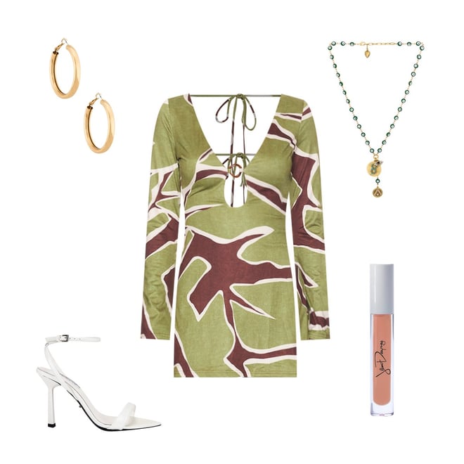 green midi wrap dress SEVEN WONDERS